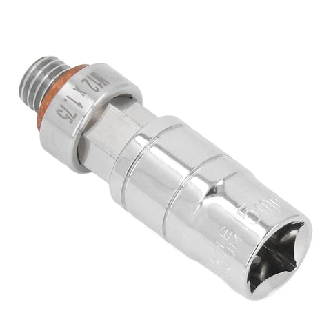Get Your Car Running Smooth Again With This M12x1.75 Stainless Steel Oil Drain Plug Kit, Featuring Precision CNC Cutting For A Perfect Fit And Self-Tapping Design That Makes Repairing Stripped Threads A Total Breeze Without Any Stress Or Hassle At All. M12x1.75 stainless steel oil drain plug with washer and socket end