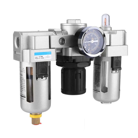 Oil Water Separator For Air Compressor, Pneumatic Filter Regulator With Lubricator, Three Eighths Inch Aluminum Alloy Air Treatment System