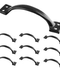 20 Pcs 4 Inch Metal Bow Door Handles Large Vintage Style Door Pulls For Barn Doors, Furniture Cabinets, Matte Black Iron with Hollow Design