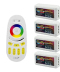 Smart Wi Fi RGBW LED Strip Controller Kit With 4 Zones And 4 Controllers 4 Channel RF Remote Works With Wi Fi Bridge