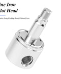 Close-up of fine iron pilot head designed for responsive performance and long working hours without overheating, with threaded sections visible.