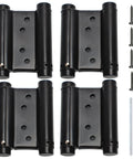 4 Pack Double Action Spring Hinges Self Closing For Saloon Cafe Pub Swing Doors 201 Stainless Steel Durable Hinges With Pins and Screws