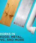 Go To Drill Bit Set For Home Projects 14 Piece 1/16 To 1/4 Inch versatile bits for wood, metal, PVC with materials shown