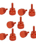 Orange Aluminum Alloy M3.5x12mm Fully Threaded Knurled Thumb Screws 10 Pack For PC Case And Computer Enclosures Durable Quick-Grip Fasteners With 0.6mm Thread Pitch And Tool-Free Easy Installation