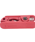 Fabater Auto Adjusting Wire Stripper Tool With Ergonomic Handle Features 360 Degree Rotation For Precise Crimping And Accurate Cutting Of Electrical Cables Ranging From 4mm To 240mm Ideal For Network And Repair Jobs Ensuring Secure Connections Every Time, showing red plastic design.