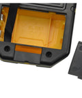Battery compartment of Dead On Accurate Wall Scanner And Stud Finder for 9V battery installation.