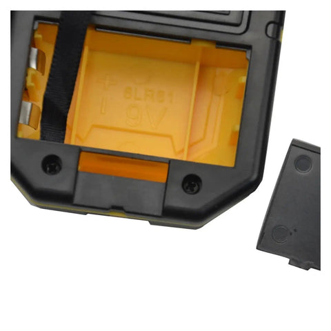 Battery compartment of Dead On Accurate Wall Scanner And Stud Finder for 9V battery installation.