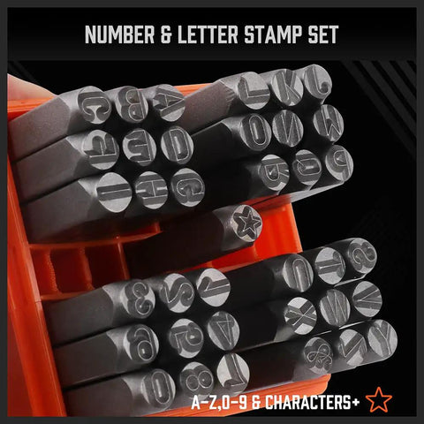 Easy To Pick 37 Piece Metal Letter And Number Stamp Set Six Millimeter Stamps For Jewelry Metal Leather And DIY Projects