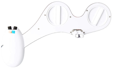 SouthSpa Lefty Friendly Bidet Attachment With Dual Temperature And Dual Nozzles, Left Side Control Panel For Easy Lefty Use, Warm Water Wash For Front And Rear, Quick Install LH22