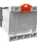 Side angle of Pro Grade DIN Rail Power Relay 30A 277VAC 30VDC 1NO SPST, 24V DC Coil, showing dimensions and TS35 mount