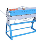 Boss 16 Box and Pan Brake for Sheet Metal, 48 Inch Bend Length, 4 Inch Box Depth, Bends Up to 130 Degrees, Removable Fingers, Floor Stand