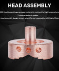 K3000 Carbon Arc Gouging Torch System 600 Amp Head Assembly, copper, V-Groove design for efficient gouging, high durability.