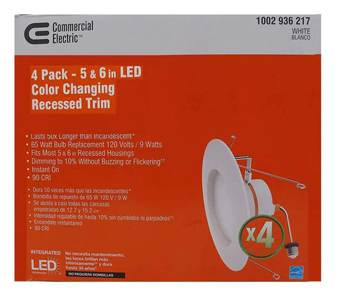 Slick Top Shelf 5 To 6 In White Integrated Led Tunable Color Changing Recessed Trim Downlight Kit Energy Star Dimmable Wet Location Rated 8 Pack Shatter Resistant Hella Bright And Easy Setup Allows You To Shine Without The Hassle Right Out Of The Box