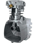 Rock Solid Cast Iron 2HP Big Bore Air Compressor head showing detailed pump interior and construction.