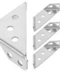 4 Pack Stainless Steel Angle Brackets Thickened Design Heavy Duty Triangle Corner Supports With Screws For Shelves And Cabinets Easy Install