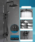 No Sweat Installs Top Shelf All In One Bath Shower Mixer Set Five Function handheld sprayer in sleek black finish.