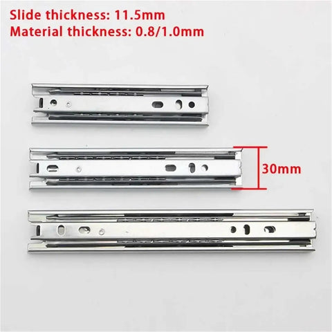 Smooth Glide Drawer Slide System With Three Rails Guide Rail For 16 Inch Cabinets Kitchen Office Or Workshop Open Effortlessly