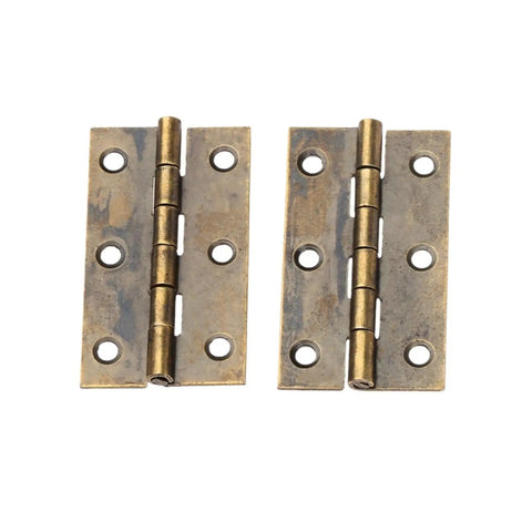 Beefy Concealed Hinges For Cabinets And Jewelry Boxes 2 Pack Antique Bronze Door Butt Hinges 50x28mm Easy Install Heavy Duty Wear