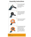 Assembly instructions for 4 Inch Airway Buffing Wheel Flange Kit With Five Eighths Inch Arbor Hole Extension Shaft Ready Safe Flange