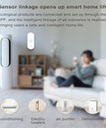 Wireless Glass Break Detector With App Alerts And WiFi Door Sensor Adjustable Sensitivity For Alarm Systems And Smart Home Automation Real Time Smartphone Alerts Easy Window Security Sensor To Shield Your Home 1 Pack mounted on wall