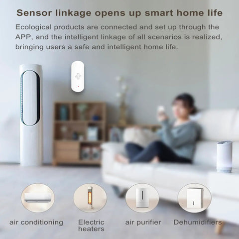 Wireless Glass Break Detector With App Alerts And WiFi Door Sensor Adjustable Sensitivity For Alarm Systems And Smart Home Automation Real Time Smartphone Alerts Easy Window Security Sensor To Shield Your Home 1 Pack mounted on wall