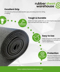 Industrial Grade Tool Box Mat PVC Work Surface Protector With Textured Anti Slip Grip Cut To Fit 16 Inch Wide By 6 Feet Long Garage And Shop Mat Durable Tool Tray Pad For Preventing Slips And Scratches, rolled black PVC mat