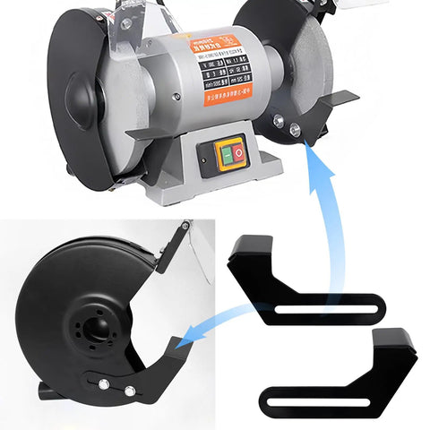 Two Piece Bench Grinder Tool Rest Bracket Set Built From Heavy Duty Carbon Steel For Your Grinder Polisher Pro Grade