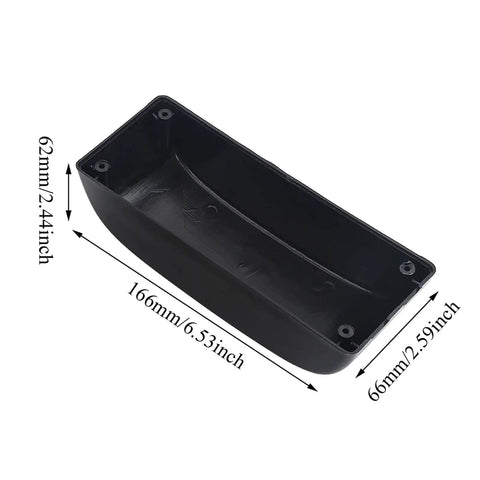 Tough As Nails E Bike Battery Controller Box With Reinforced Plastic And Metal Cover For Electric Mountain Bikes Secure Storage Unit No Sweat Hookup Setup, black enclosure dimensions 166mm x 66mm x 62mm.