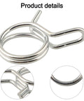 FABULETTA Double Wire Hose Clamp Kit 150 Pcs Stainless And Carbon Steel Spring Clips Assorted Sizes 5Mm To 14Mm Heavy Duty Plumbing Fixings For Pipes And Hoses That Will Hold Tight No Slipping And Durability, stainless spring clip