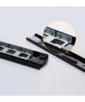 Close-up view of Two Pack Heavy Duty Metal Buffer Drawer Slides with smooth glide, featuring 12 to 20 inch rails and 45mm width.