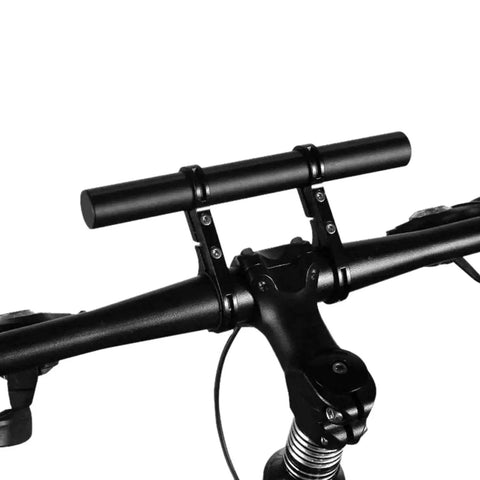 Bike Handlebar Extender Aluminum Alloy Double Clamp Mount Space Saver for Holding Flashlight GPS Speedometer