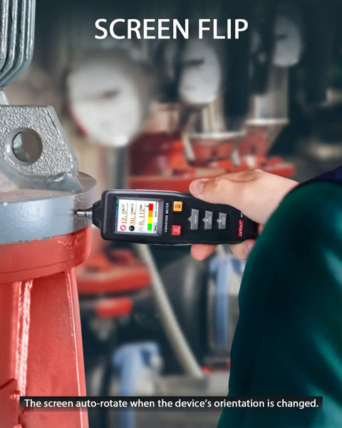 Handheld Vibration Meter And Digital Vibration Analyzer - Portable Vibrometer With Piezoceramic Accelerometer on machinery