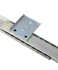 14 Inch Keyboard Slide Tray With Heavy Duty Ball Bearing Rails For Keyboard, featuring adjustable mounting hardware in silver steel.