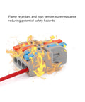 Compact Mini Push In Wire Connector 10 Pcs Splitter Block For Tool Free Splicing Solid And Stranded Copper Wires In Home Wiring Or Led Projects With Flame Retardant Pa66 Housing And Tin Plated Contacts Rated For Heavy Duty Electrical Jobs, flame test