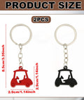 Two Piece Golf Keychains Set In Zinc Alloy Durable Golf Cart Key Ring With Golf Themed Design A Fun Souvenir For Players