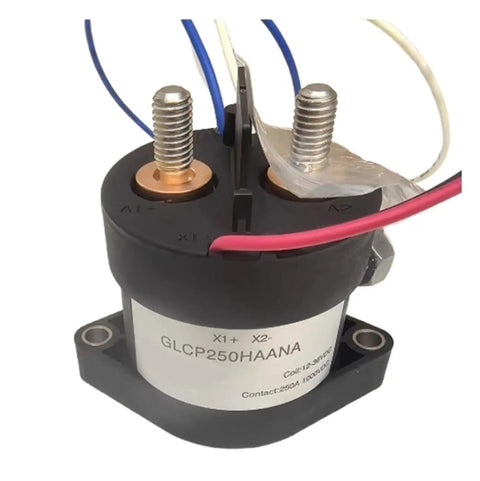 High Voltage DC Contactor Relay 12V To 36V Control 1000V DC Rating 250A For Solar PV EV Battery Charging Cabinets close-up view.