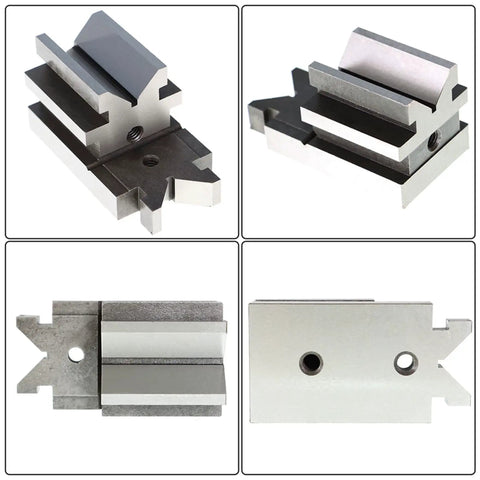 Dead On Precision V Block Hardened Steel Work Fixture for Machining and Grinding, various angles showing solid grip and accuracy.