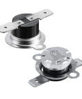 KSD301 Snap Action Bimetal Thermostat Switch 50C On 40C Off Normally Open 125V 16A Auto Reset in dual pack for cooling fans.