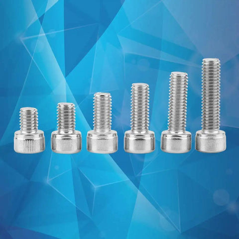 Awesome Heavy Duty Hex Socket Cap Head Screws Bolts Fastener Assortment Kit Featuring Premium Stainless Steel Industrial Repair Tool Set For Office Machinery Ship Assembly With M3 M5 M6 M8 Sizes showing various sizes of stainless steel hex socket screws.