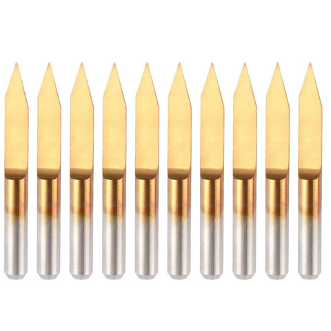 Precision 30 Degree Carbide PCB Engraving Bits With Sharp 0.2mm Tip V Groove Router Bit Set for detailed carving.
