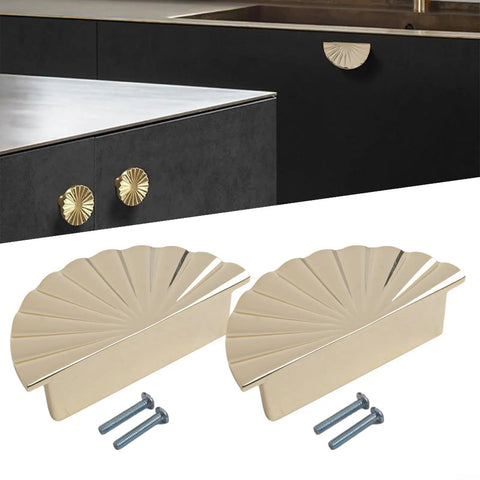 Gold Semicircular Cabinet Handle For Wardrobe, Drawer And Door Zinc Alloy Pull Knob, Luxury Home Furniture Hardware Upgrade