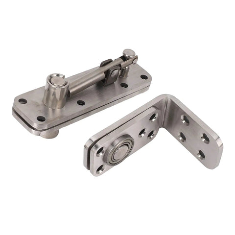 180 Degree Concealed Door Hinge Set, Beefy Heavy Duty Stainless Steel Pivot Hinges, 600LBS Load Capacity, Hidden Door Hardware