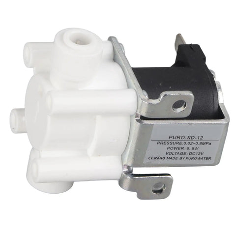 Heavy Duty 1/4 Inch DC 12V Solenoid Valve With Solid Copper Coil Designed For Household Water Filters Straight Up Dependable Flow Control Automatic Shut Off Switch Super Simple Hook Up Setup No Sweat Wiring Needed