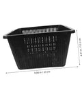 Hydroponic Net Pots And Mesh Grow Bags For Indoor Aquatic Plants, Lightweight Portable Plant Baskets For Ponds And Terrariums, 23 cm black plastic net pot