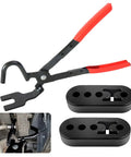 Exhaust Hanger Removal Tool Kit With 2 Four Hole Hangers, Universal Exhaust Hanger Pliers For Quick Muffler Removal, Essential Car Accessory