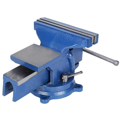 8 In Cast Iron Table Vise Heavy Duty Anvil Tool For Milling Drilling Machines Strong Forge Jaw Clamp 150Mm Opening durable blue design