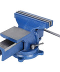 Dioche 8 Inch Heavy Duty Cast Iron Vise For Milling Machines Drilling Tables With Forged Steel Jaws sturdy blue vise with jaws.