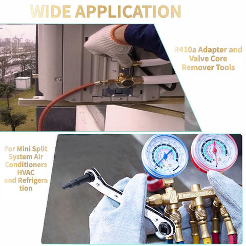 R410a Mini Split Adapter Kit Pro Grade Easy Install Vacuum Port Converter Five Sixteenths Female To Quarter Inch Male Flare
