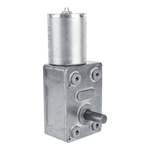 12V reversible worm-geared drive motor with metal gearbox and 40 RPM output shaft