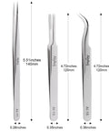 Upgraded Professional Pointed Precision Tweezers In High End Stainless Steel With Hand Polished Tips Rust Proof And Waterproof Sandblasted Finish For Ultra Accurate Grabs In Beauty Electronics Crafts And Hobby Projects, 140mm